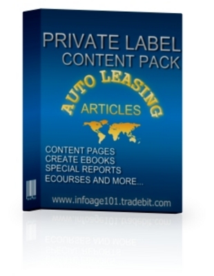 Product picture Auto Leasing Article Collection with PLR